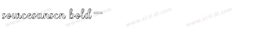 sourcesanscn bold字体转换